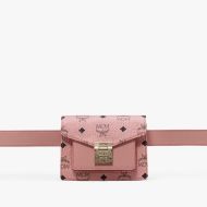 MCM Mini Patricia Belt Bag In Visetos Light Pink