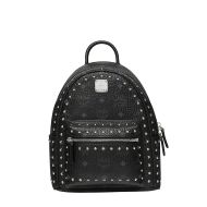 MCM Mini Stark Backpack In Studded Outline Visetos Black