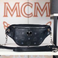MCM Small Essential Crossbody Bag In Visetos Black