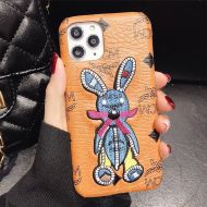 MCM Rabbit iPhone Case In Visetos Brown