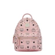 MCM X-Mini Stark Backpack In Studded Outline Visetos Light Pink