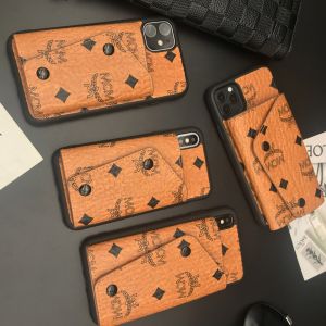 MCM iPhone Case with Card Cases In Visetos Brown