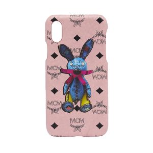 MCM Rabbit iPhone Case In Visetos Light Pink