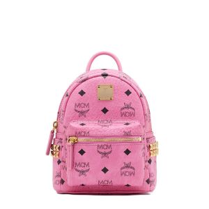 MCM X-Mini Stark Side Studs Backpack In Visetos Pink